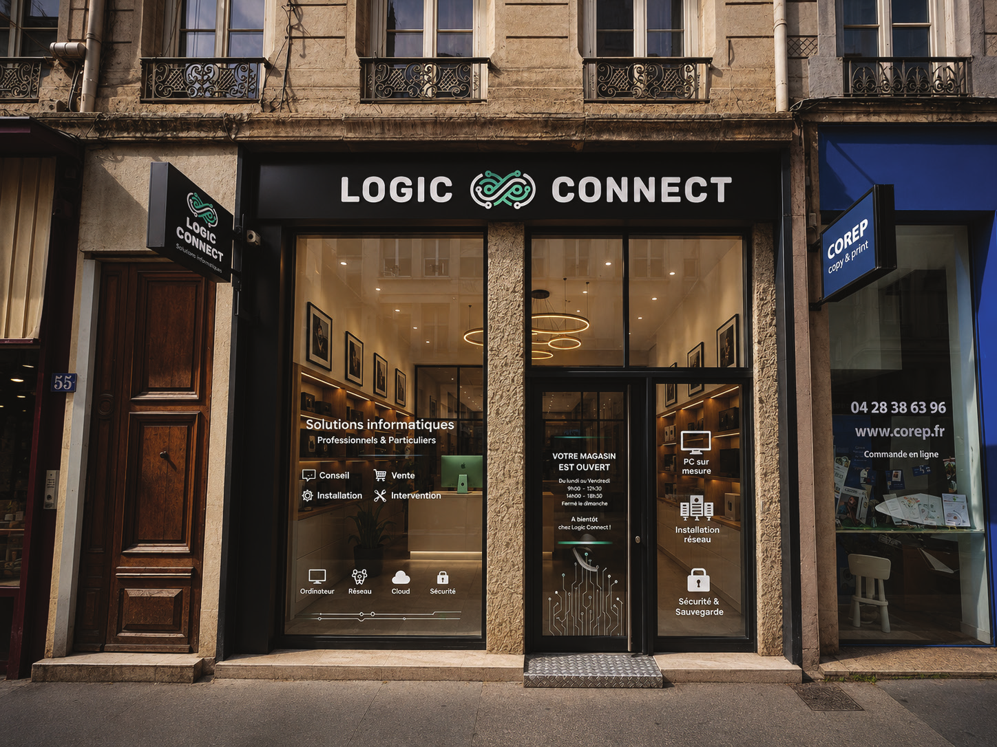 Devanture du magasin Logic Connect